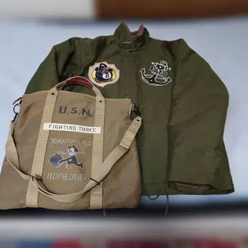 펠릭스 더 캣 밀리터리 자켓 헬멧 백 새상품급