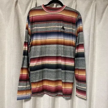 BURTON 버튼 스노우보드 스트라이프 긴팔 티셔츠