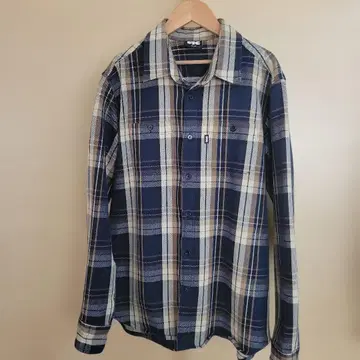FTC 플란넬 셔츠 L 네이비/베이지