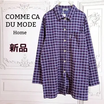 새상품 [ 꼼사데모드 ] 셔츠 긴팔 [ M ] 보라색 체크