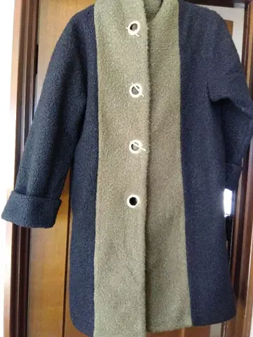 하자품 새상품급 피에르 가르뎅 부클레 후디 롱 코트 블랙