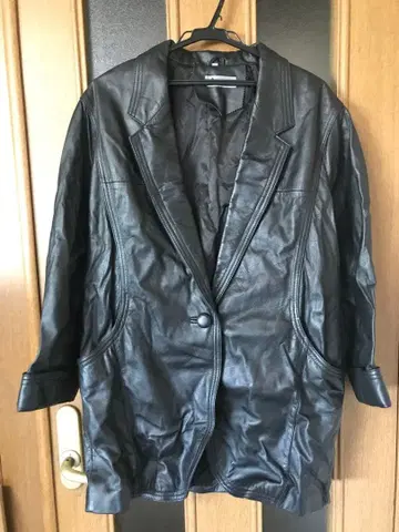 [ 구제 의류 ] All Way COAT 블랙 가죽 코트