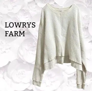 [ 로리즈팜 ] 와플 풀오버/티셔츠 긴팔 [ F ] 아이보리