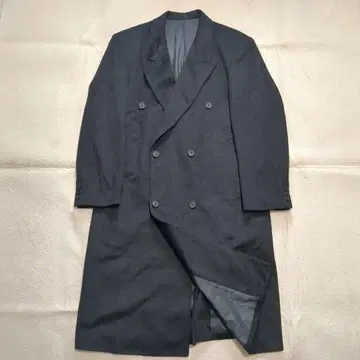 퓨어 캐시미어 체스터 코트 더블 블랙 캐시미어 100%