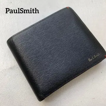 [ 새상품급 ] PaulSmith/이단 접이식 지갑 사피아노 가죽 블랙