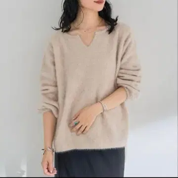 [ 새상품급 ] SHENERY 퍼 캐시미어 키넥 니트