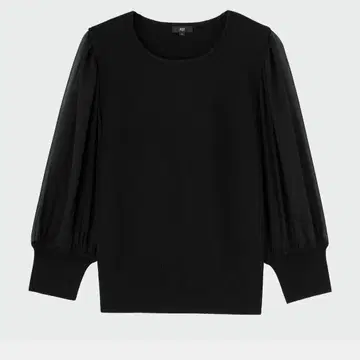 PLST 쉬폰 슬리브 도킹 스웨터 M