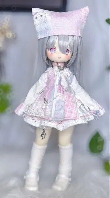 1/6 TinyFox 핑크 고양이 산책 드레스 세트 시험 제작