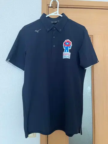 EXPO 2025 미야쿠미와쿠 피케 셔츠 네이비