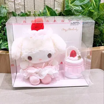 산리오 딸기 휘핑 케이크 봉제 인형 & 액세서리 세트 마이멜로디