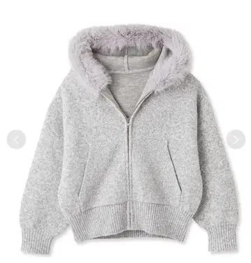 새상품 GRY1 SNIDEL USAGI 한정판 퍼 니트 후디