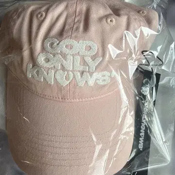 GODONLYKNOWS 로고 캡 핑크