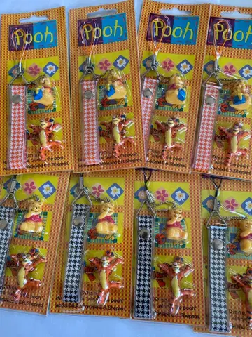 헤이세이 레트로 레어 푸우와 티거 스트랩 8개 세트