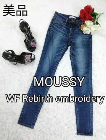 새상품급 완판템 마우지 스키니 WF Rebirth embroidery
