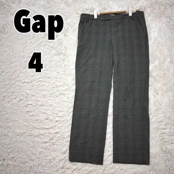 Gap (4) 체크 무늬 스트레이트 크롭 팬츠