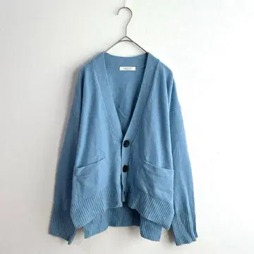4153 MACPHEE 맥피 캐시미어 울 가디건 블루 S