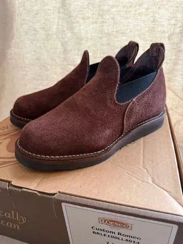 Wesco Custom Romeo 7 1/2E 브라운 러프아웃