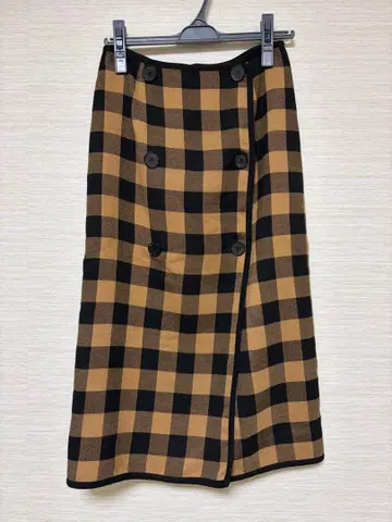 체크 무늬 타이트 스커트 사이즈 36