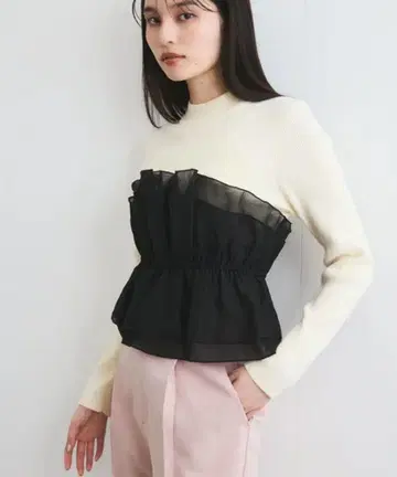 미사용 새상품 ViS 뷔스티에 도킹 니트