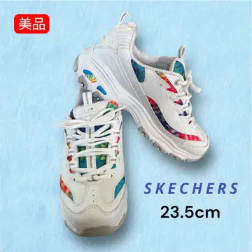 [ 새상품급 ] SKECHERS 스니커즈 23.5cm 화이트/멀티 컬러