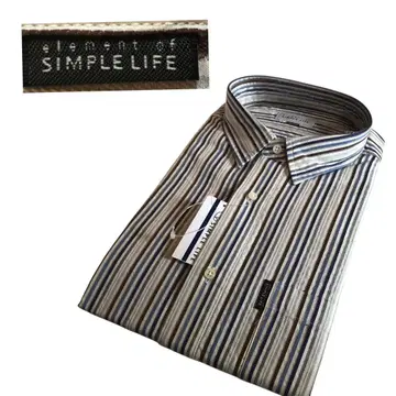 element of SIMPLE LIFE 스트라이프 와이셔츠 긴팔 LL