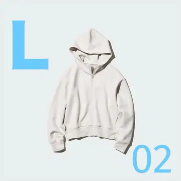 유니클로 드라이 맨투맨 풀 집업 후드티 lightgray02 L