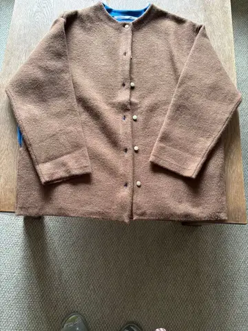 브라운 노카라 자켓