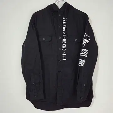 양호 릴 화이트 후드티 자켓 셔츠 서브컬쳐 스트릿 블랙