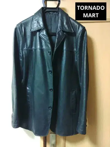 TORNADO MART 블랙 가죽 자켓 L