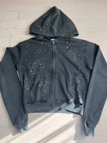 y2k 라이트 스톤 지퍼 후디