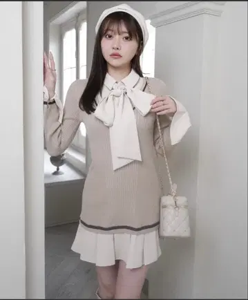 LIPSERVICE 셔츠 도킹 플리츠 원피스