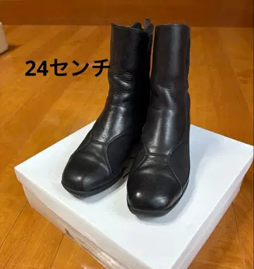 fitfit 블랙 가죽 숏부츠 블랙 24.0