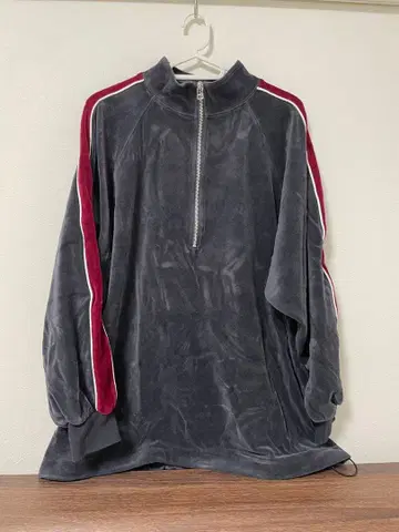 벨로아 하프 지퍼 트레이닝복 그레이