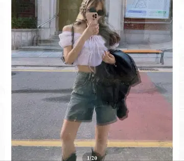 Nalm. 컷오프 하프 데님