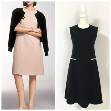 최근 새상품급 FOXEY 폭시 펄 매트 스트레치 원피스