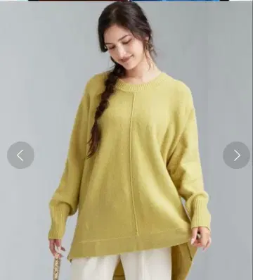 그린 라벨 니트/스웨터 긴팔 옐로우 그린 옐로우 컬러