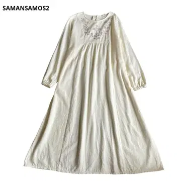 (1120) 사만사 모스모스 롱 원피스 긴팔 프리