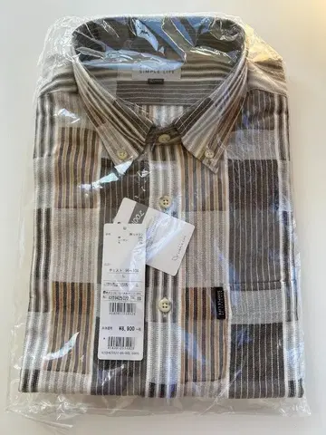 새상품 스트라이프 디자인 긴팔 셔츠 L 사이즈