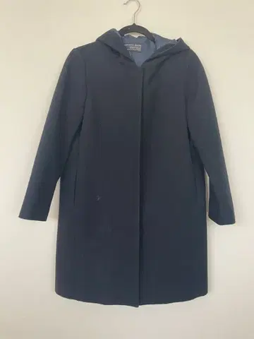 URBAN RESEARCH DOORS 후드 부착 롱 코트 네이비