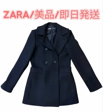 ZARA 네이비 더블 브레스트 코트