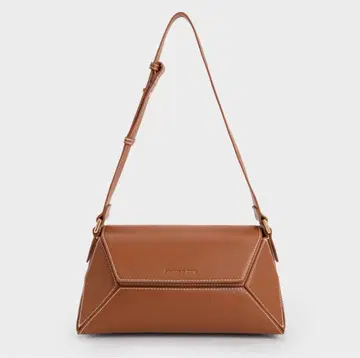 찰스앤키스 나스린 지오메트릭 숄더백 초콜릿