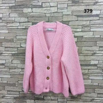 ZARA 핑크 가디건 M 사이즈