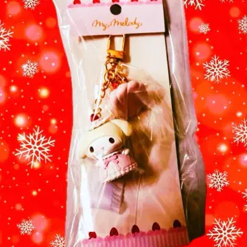 산리오 딸기 휘핑 케이크 키링 마이멜로디