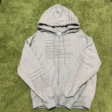 wish for ever 그레이 프론트 지퍼 후드티