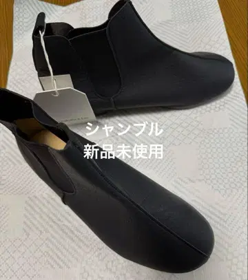 미사용 새상품 tsukuru & Lim. 블랙 사이드 고어 부츠