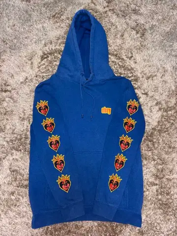 obey 프레임하트 후드티 파랑