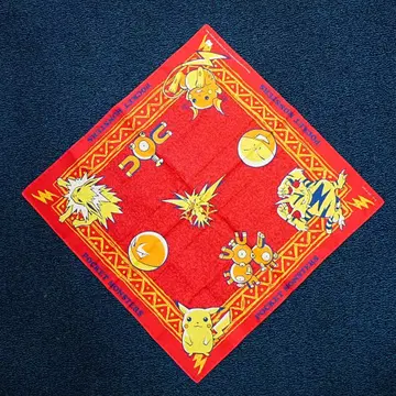 포켓몬 초기 반다나 전기 타입 52cm 52cm 빨간색 새상품 레어