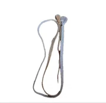 실버 엮음 허리띠