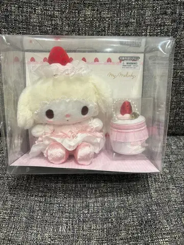 산리오 딸기 휘핑 케이크 봉제 인형 & 액세서리 세트 마이멜로디