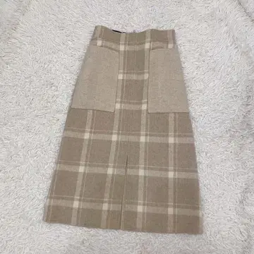 ADORE 아도어 리버서블 체크 롱 스커트